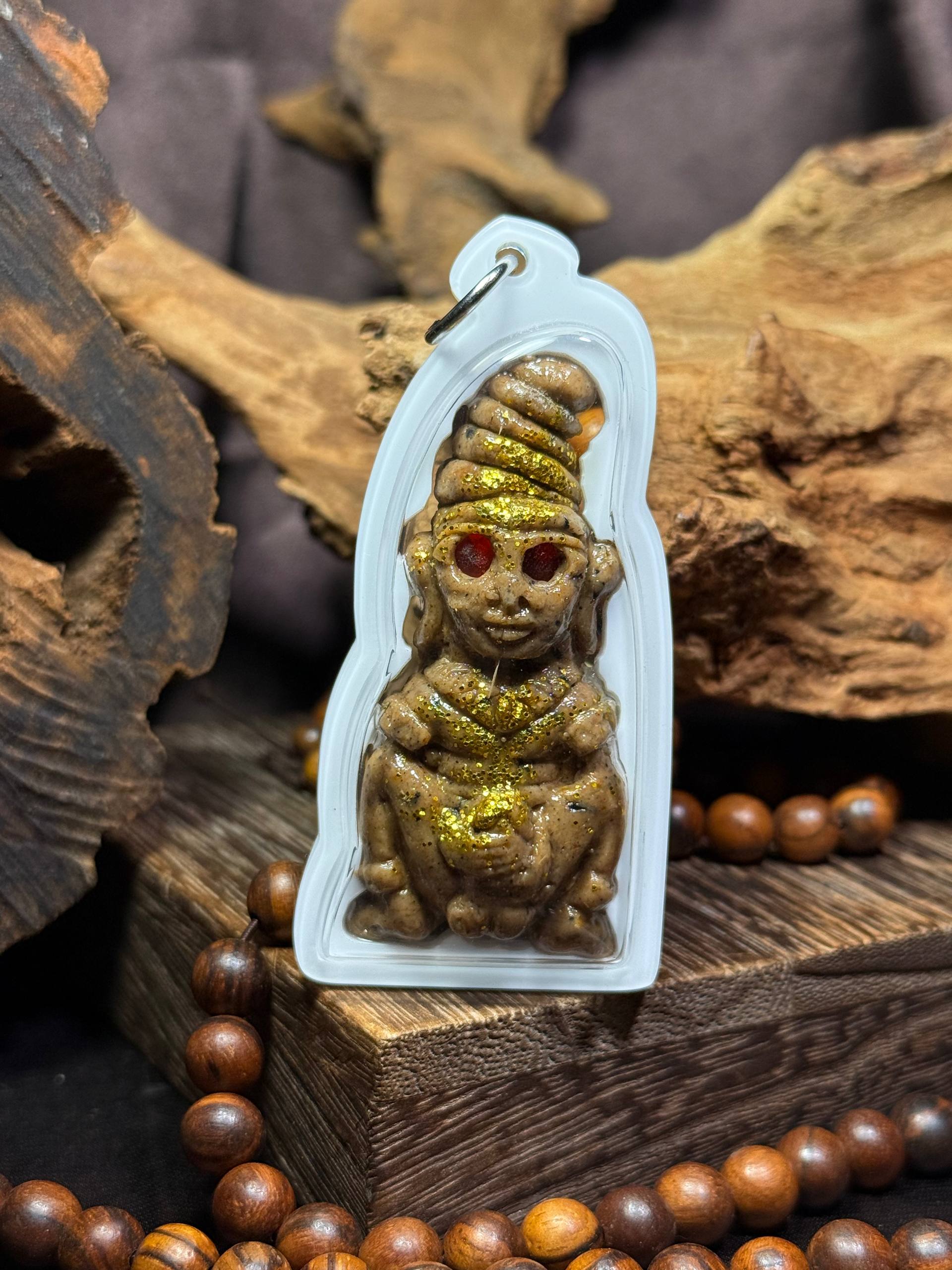 Jin Thai Fo Pai - 泰国北榄府人缘至尊白衣师傅阿赞沥红眼帕罂（手工模具特别版）