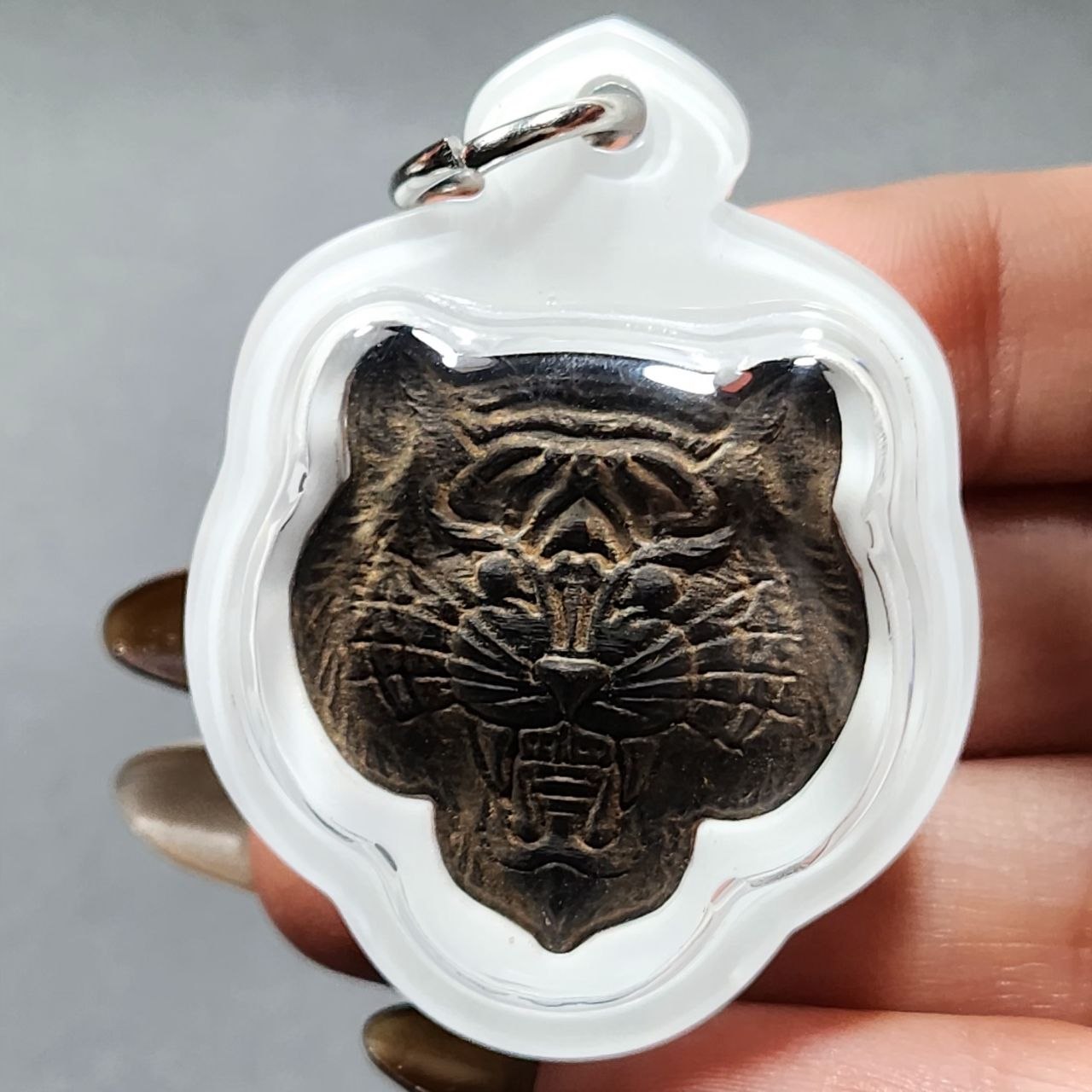 Archan Larry 单眼椰壳老虎头｜BE2566｜One Eye Coconut Shell Tiger Head｜限量21尊 | Jin Thai Fo Pai